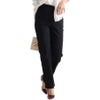 大きいサイズ レディース ストレッチツイルストレートパンツ 【低身長さんサイズ有】　jp381s ブラック（股下76cm）