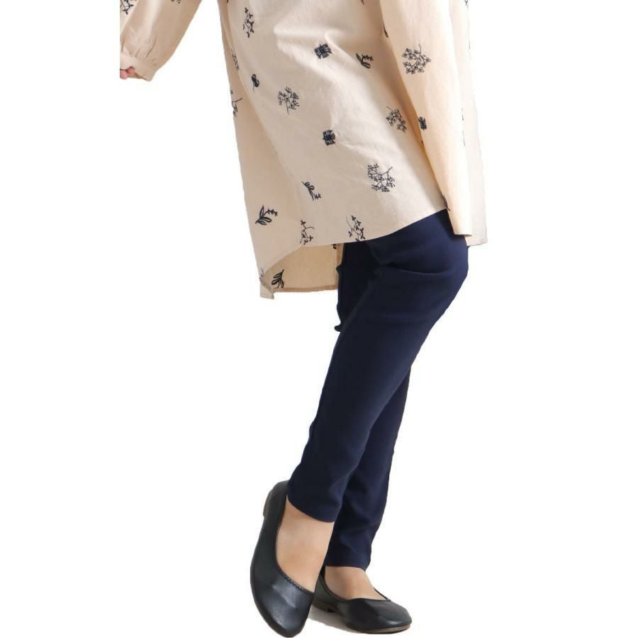 大きいサイズ レディース ストレッチツイルスキニーパンツ 【低身長さんサイズ有】 jp381 ネイビー（股下76cm）