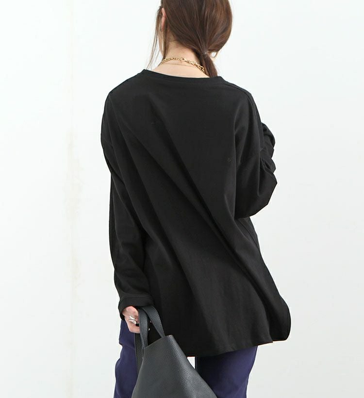 大きいサイズ レディース ラウンドロングヘムカットソー　wk-0277 【メール便可】