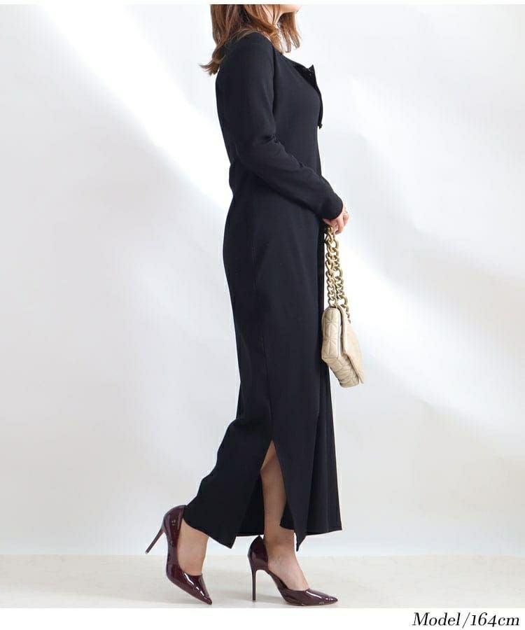 大きいサイズ レディース 谷間メイクマキシ丈ワンピース　jp389