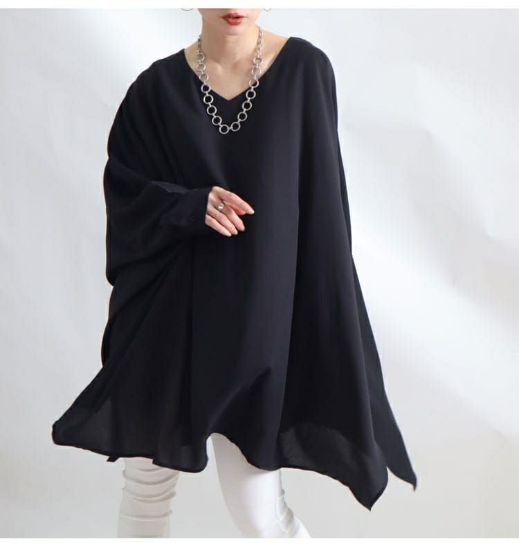 大きいサイズ レディース ジョーゼットドルマンチュニック　sw-0423