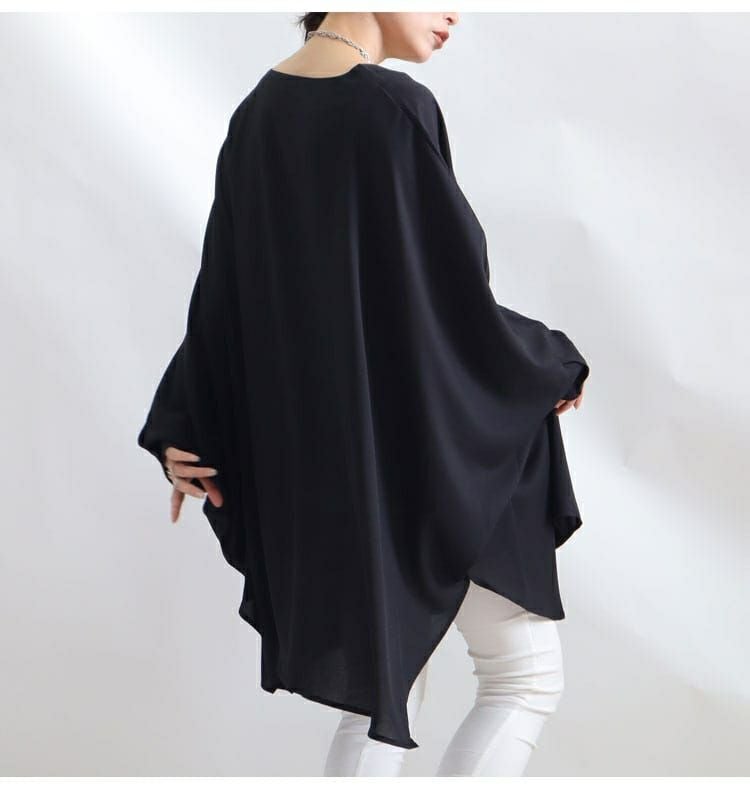 大きいサイズ レディース ジョーゼットドルマンチュニック　sw-0423