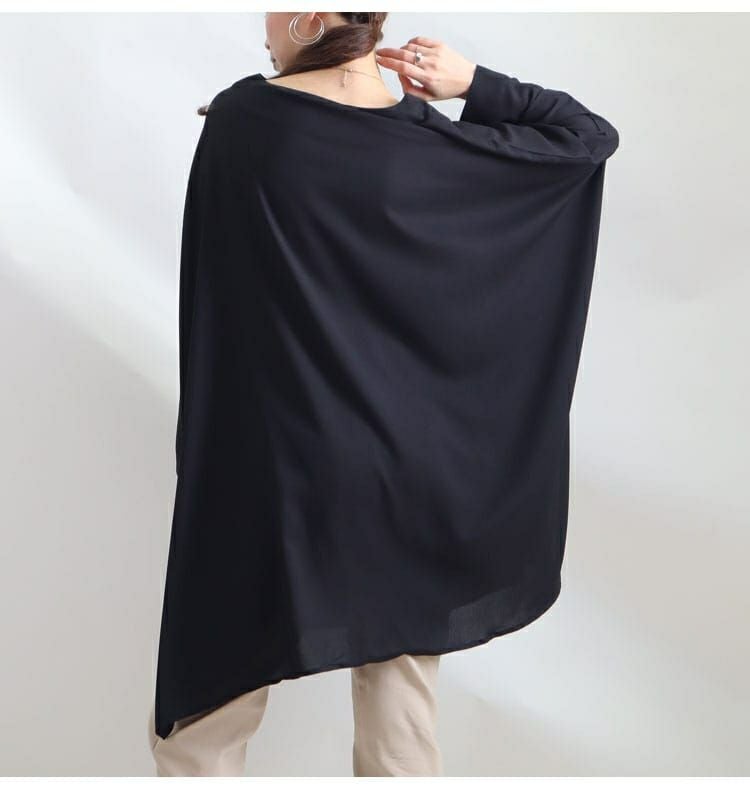 大きいサイズ レディース ジョーゼットドルマンチュニック　sw-0423