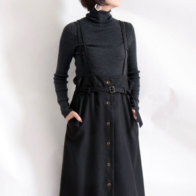 大きいサイズ レディース ベルト付きジャンパースカート　jp385