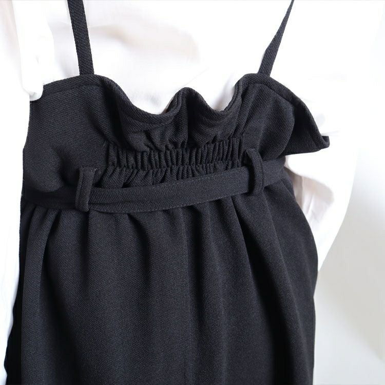 大きいサイズ レディース ベルト付きジャンパースカート　jp385