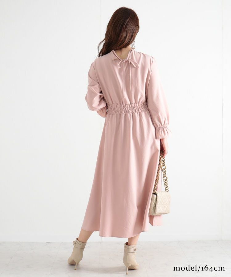 大きいサイズ レディース カシュクールロングワンピース　fem-192