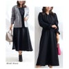 大きいサイズ レディース カシュクールロングワンピース　fem-192 ブラック