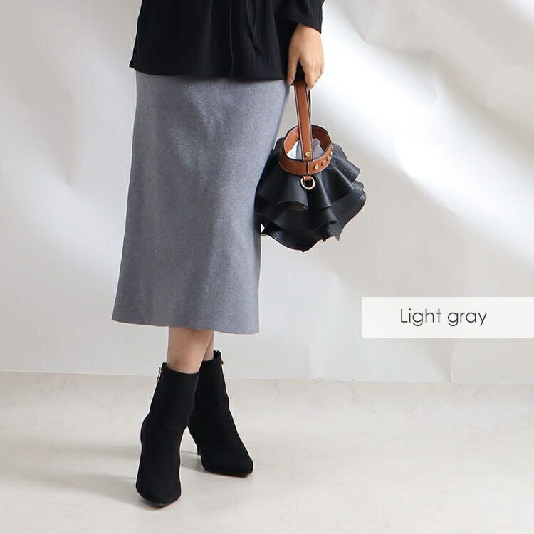 大きいサイズ レディース ウエストゴムスリットタイトスカート　goldy-825