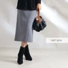 大きいサイズ レディース ウエストゴムスリットタイトスカート　goldy-825 ライトグレー