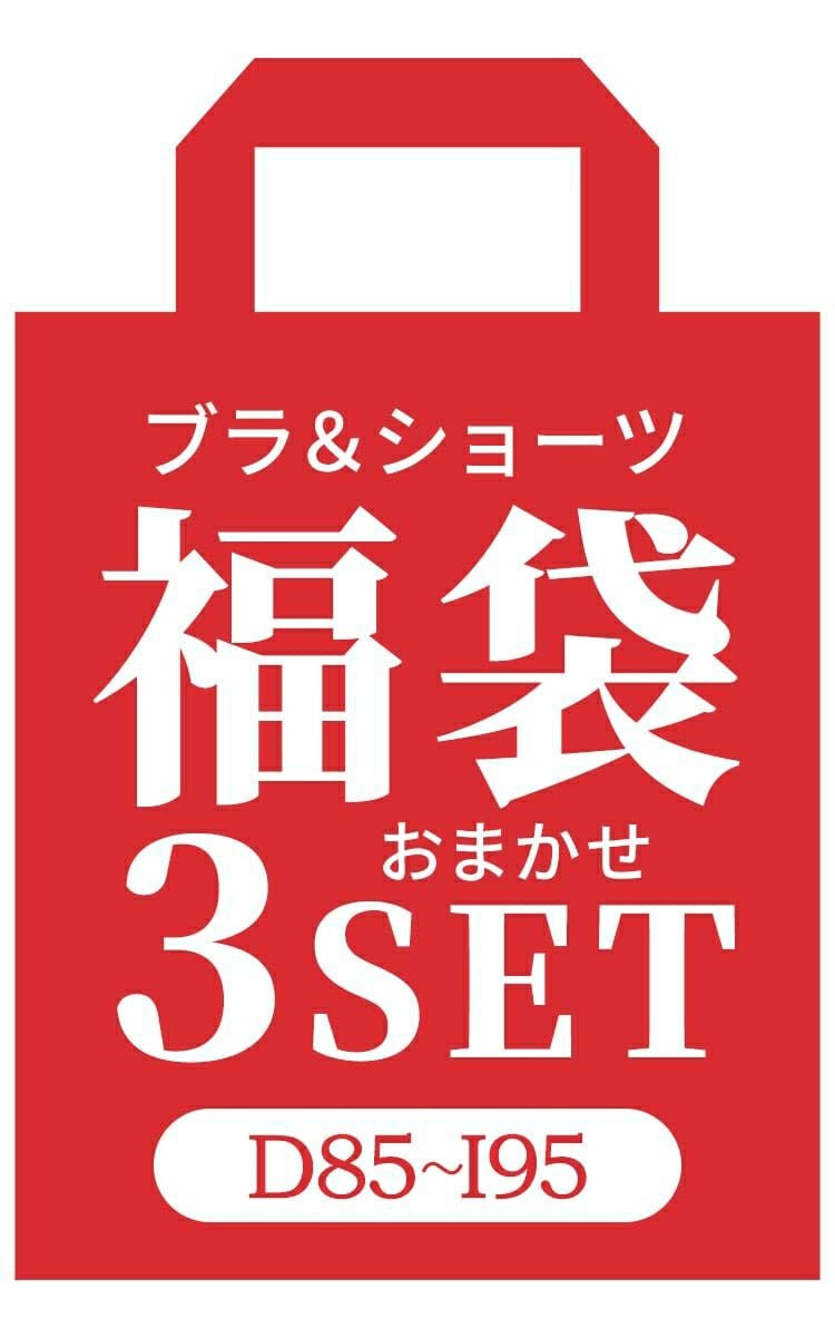 大きいサイズ レディース 大きいサイズ3点下着福袋ブラ＆ショーツセット　nimaf-x003