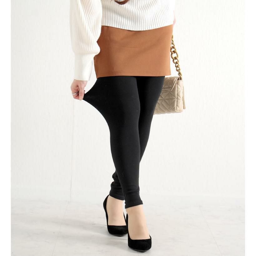 大きいサイズ レディース 10分丈ストレッチレギンス　goldy-560x　【メール便可】 ブラック