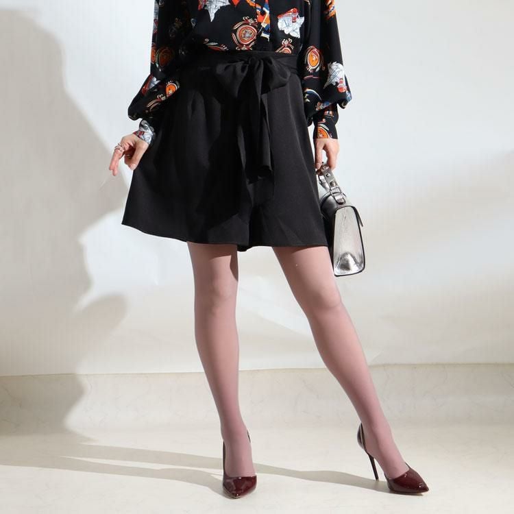 大きいサイズ レディース 透けて見えるタイツ　goldy-855　【メール便可】 メルシーブラウン