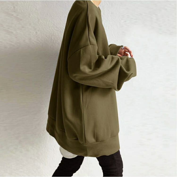 大きいサイズ レディース オーバーサイズ長袖カットソー　goldy-868