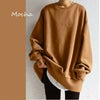 大きいサイズ レディース オーバーサイズ長袖カットソー　goldy-868 モカ