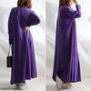 大きいサイズ レディース カットソーマキシ丈ワンピース　goldy-882 パープル