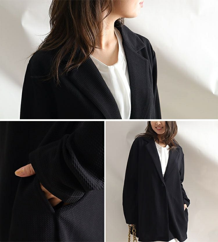 大きいサイズ レディース ロング丈テーラードジャケット　mncut-122043