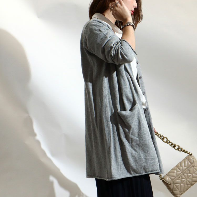 大きいサイズ レディース 綿100％ニットロングカーディガン　kt-22005