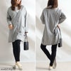 大きいサイズ レディース 綿100％ニットロングカーディガン　kt-22005 グレー