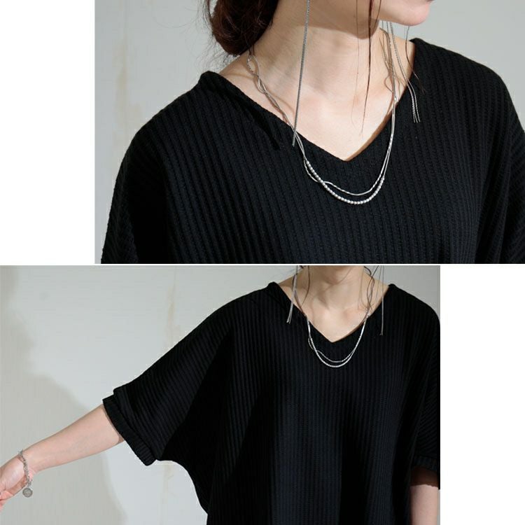 大きいサイズ レディース VネックドルマンUVワッフルカットソー　map-19