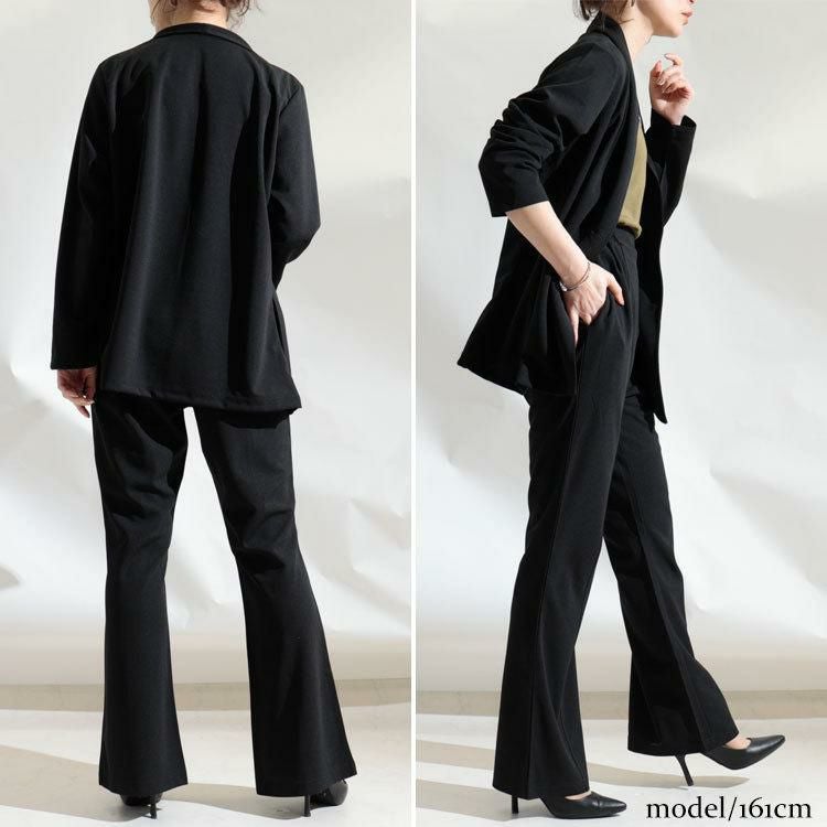 大きいサイズ レディース ストレッチカットソーシングルノーカラージャケット　maru-6489 ブラック