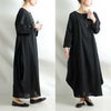 大きいサイズ レディース コクーンシルエットコットンワンピース　goldy-902 【メール便可】 ブラック