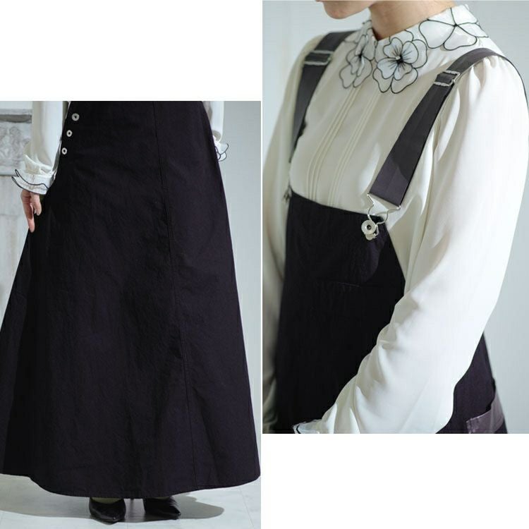 大きいサイズ レディース 肩紐フェイクレザーサロペットワンピース　sw-0441