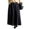 大きいサイズ レディース ストレッチカットソーフレアロングスカート　maru-6490 ブラック