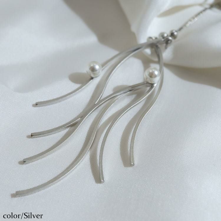 大きいサイズ レディース スライドチェーンモチーフネックレス　humio-062　【メール便可】 シルバー