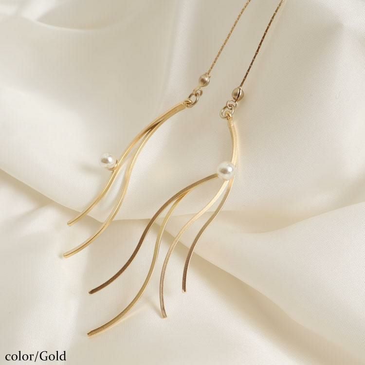 大きいサイズ レディース スライドチェーンモチーフネックレス　humio-062　【メール便可】 ゴールド