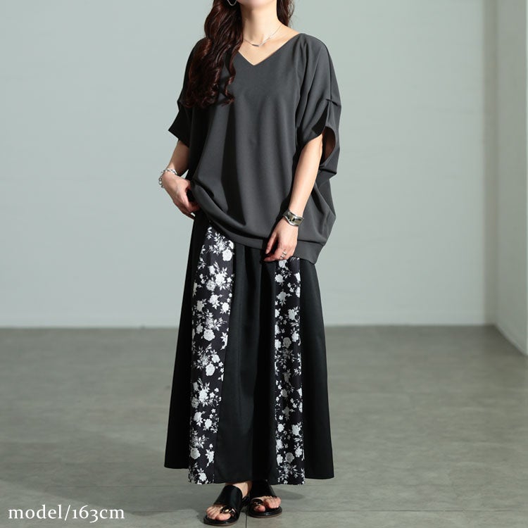 大きいサイズ レディース 接触冷感＆UVカット肩タックドルマンプルオーバー　mncut-122106