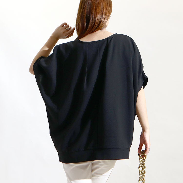 大きいサイズ レディース 接触冷感＆UVカット肩タックドルマンプルオーバー　mncut-122106