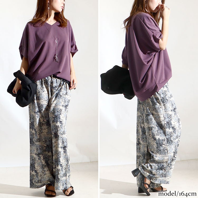 大きいサイズ レディース 接触冷感＆UVカット肩タックドルマンプルオーバー　mncut-122106