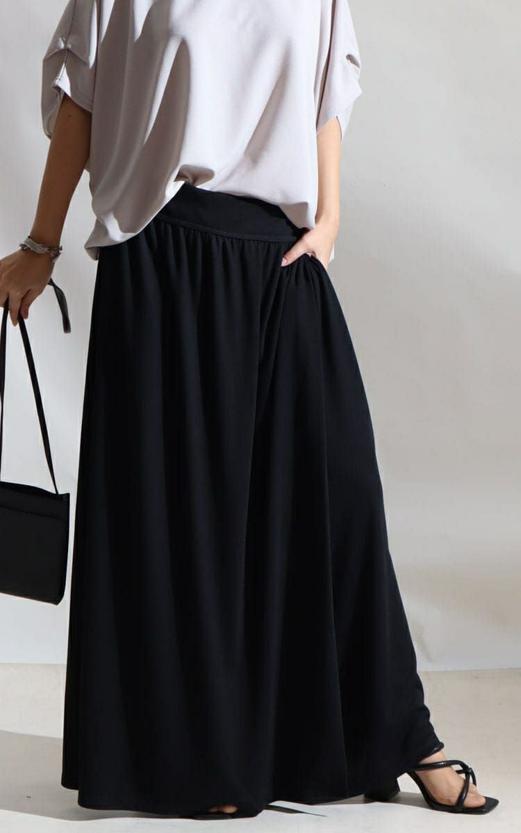 大きいサイズ レディース スカート風カフェパンツ　sw-0443