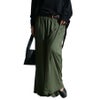 大きいサイズ レディース スカート風カフェパンツ　sw-0443 カーキ