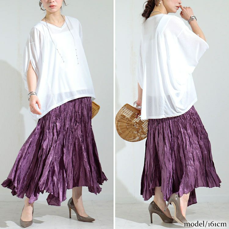 大きいサイズ レディース 変形ドルマンシアープルオーバー　kt-22003