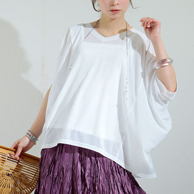 大きいサイズ レディース 変形ドルマンシアープルオーバー　kt-22003