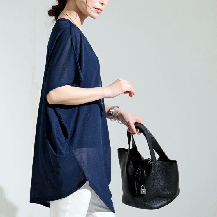 大きいサイズ レディース 変形シアーチュニック　kt-22002