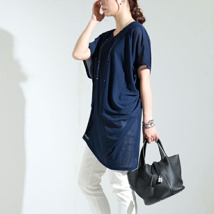 大きいサイズ レディース 変形シアーチュニック　kt-22002