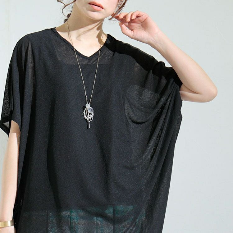 大きいサイズ レディース 変形シアーチュニック　kt-22002