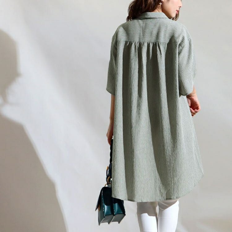 大きいサイズ レディース シャツチュニック　map-20