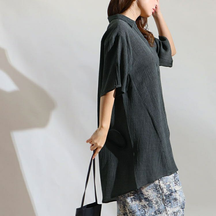 大きいサイズ レディース シャツチュニック　map-20