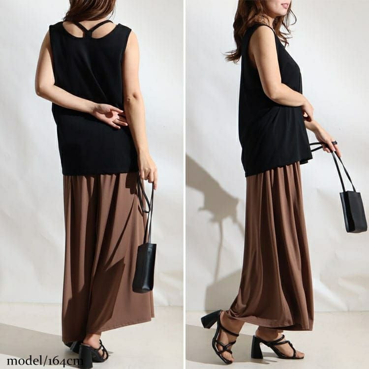 大きいサイズ レディース 吸水速乾三つ編みタンクトップ　mncut-122217 【メール便可】