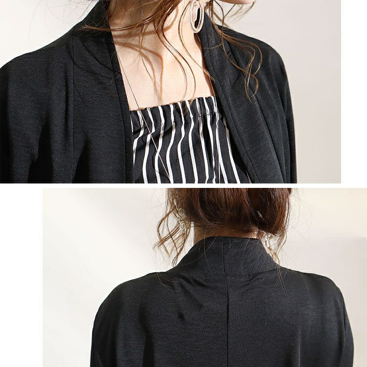 大きいサイズ レディース ストライプ柄フェイクワンピース　u2-0039