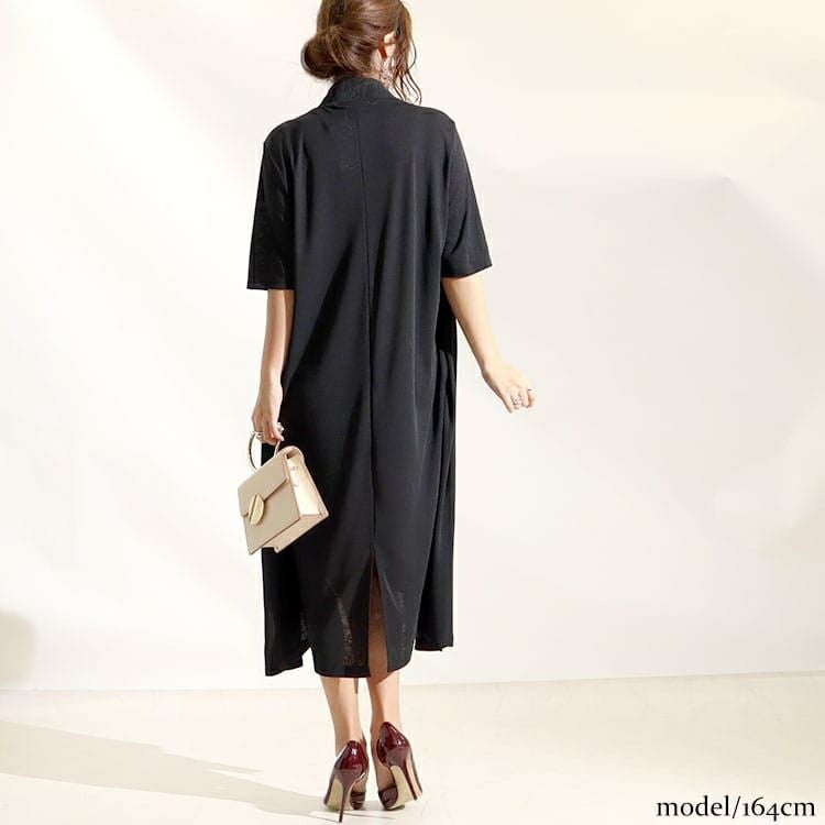 大きいサイズ レディース ストライプ柄フェイクワンピース　u2-0039