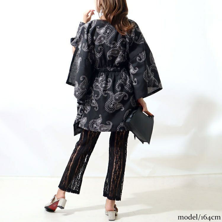 大きいサイズ レディース ペイズリー柄刺繍ブラウジングチュニック　u2-0036