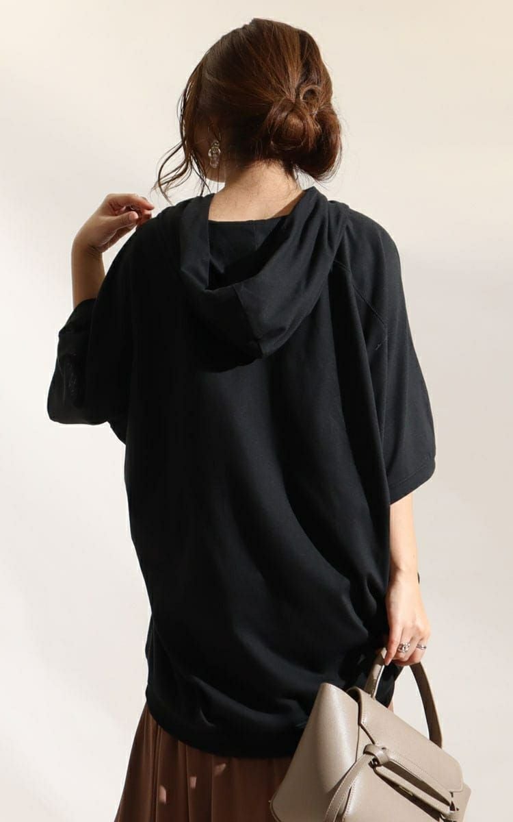 大きいサイズ レディース オーバーコクーンプルオーバーパーカー　bai-0100