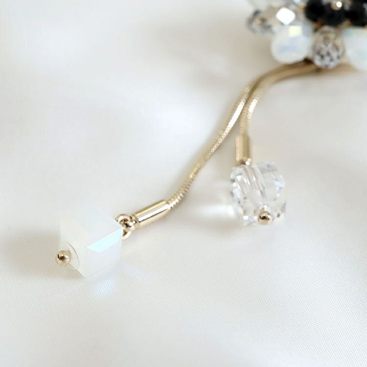 大きいサイズ レディース スライドチェーン花モチーフネックレス　humio-064 【メール便可】