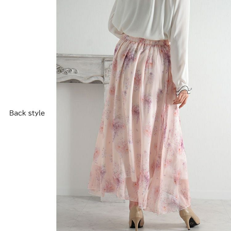 大きいサイズ レディース 花柄ロングスカート　jp408 【メール便可】