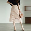 大きいサイズ レディース 総レーススカート　mncut-122171 【メール便可】 グレージュ