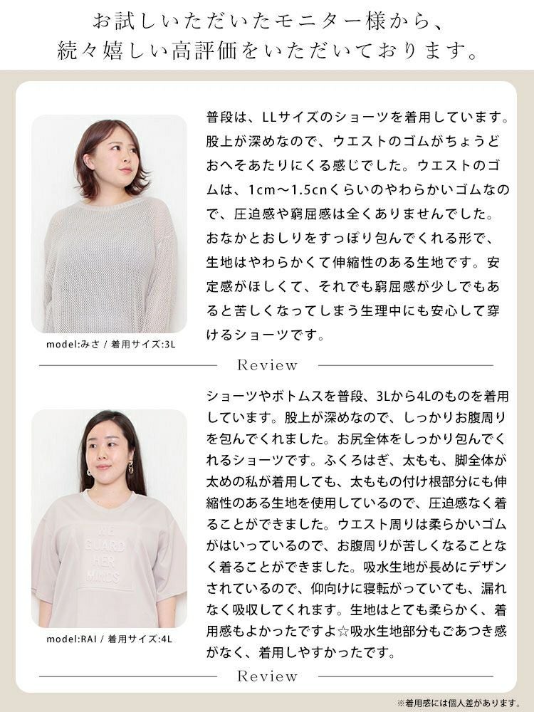 大きいサイズ レディース 瞬間！急速吸水サニタリーショーツ 生理用 35cc吸水 mo-s013 【メール便可】